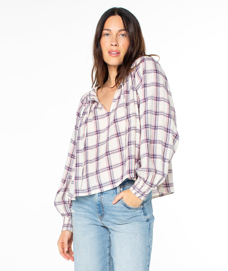 Atlas Sound Top - Captains Blue Tikal Fancy Check - Roxy