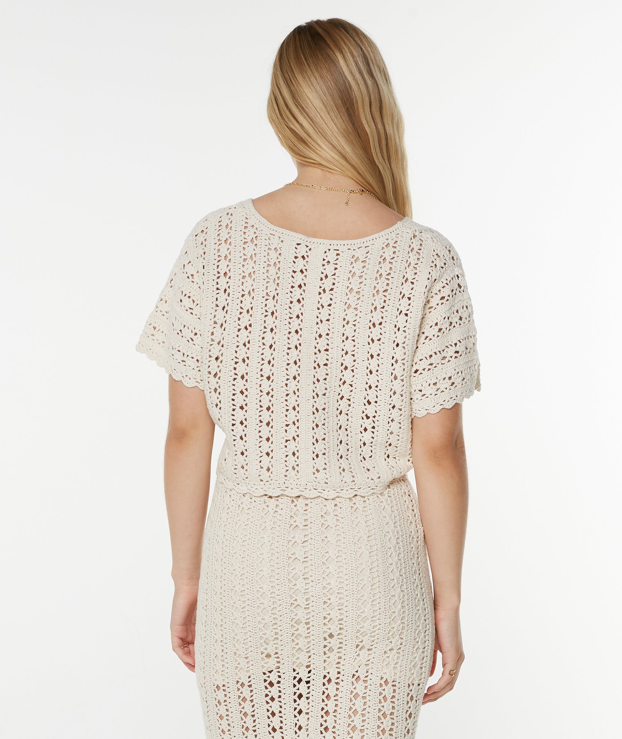 Sea Swirl Crochet Tee - ROXY