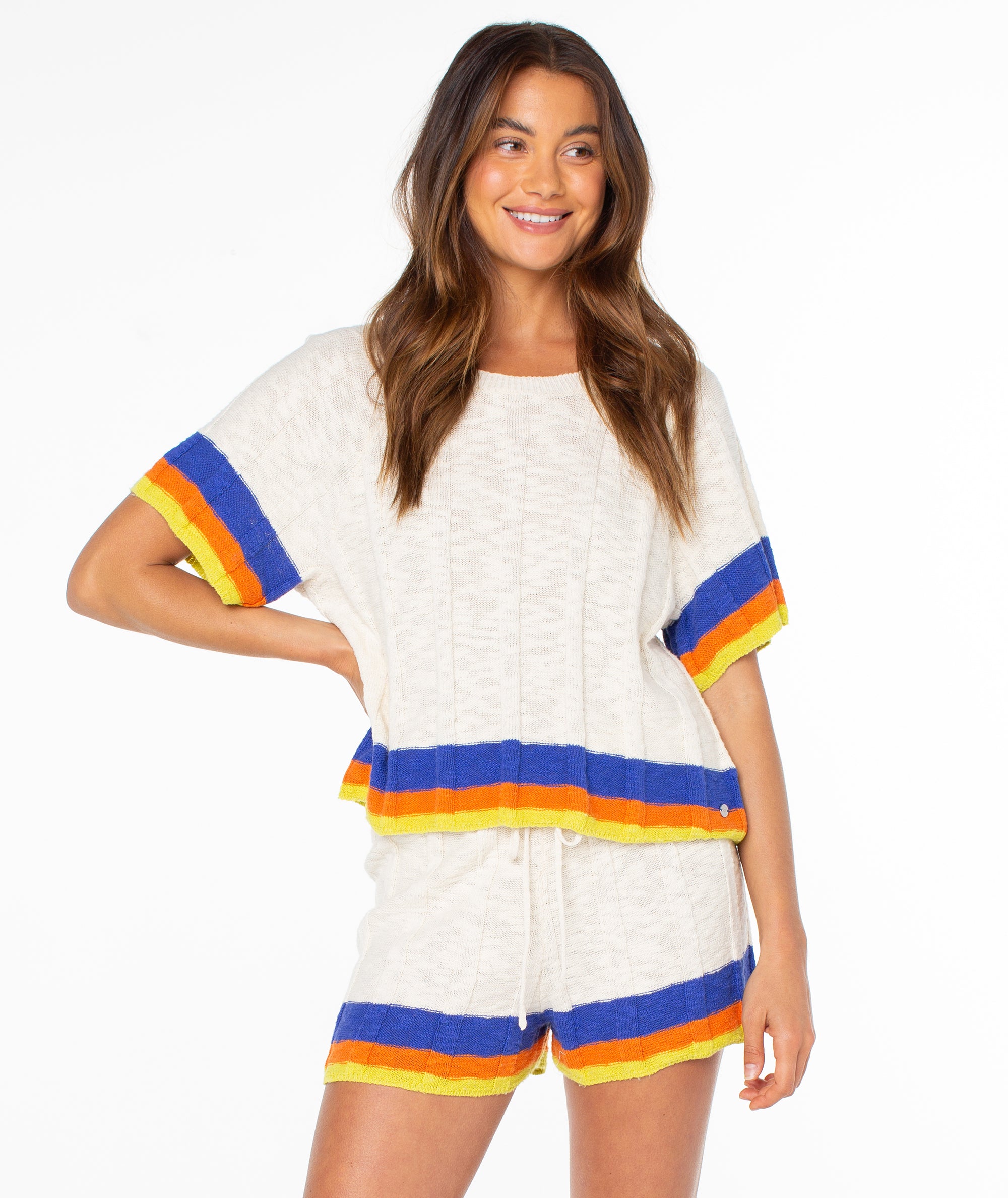 Cabana Club Tee Stripe Top - Roxy 