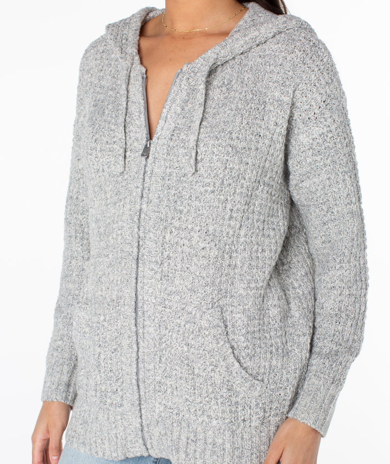 Glassy Mornings Zip-Up - Charcoal Heathr - Roxy
