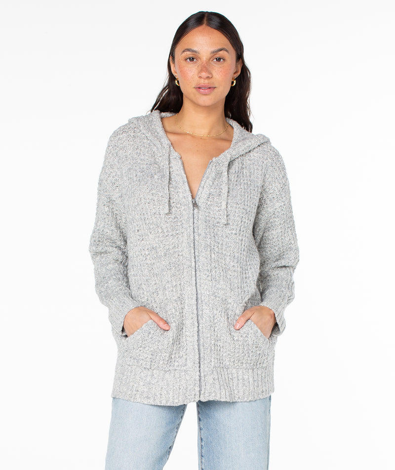 Glassy Mornings Zip-Up - Charcoal Heathr - Roxy