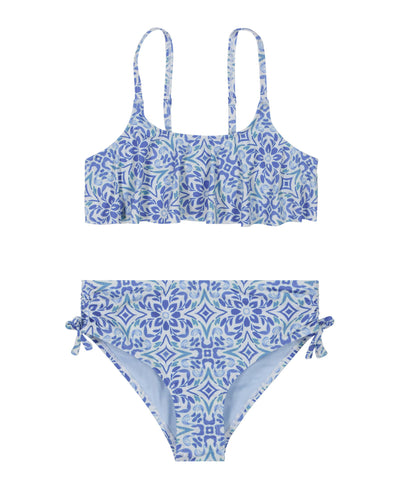 Girls' Fresco Tile Bikini Set - Roxy