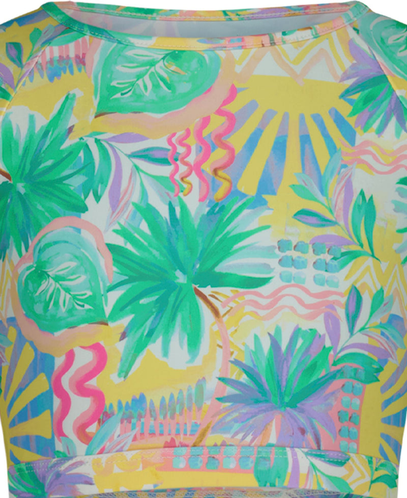 Girls' Palm Sun Crop Rashguard Swim Set - Roxy