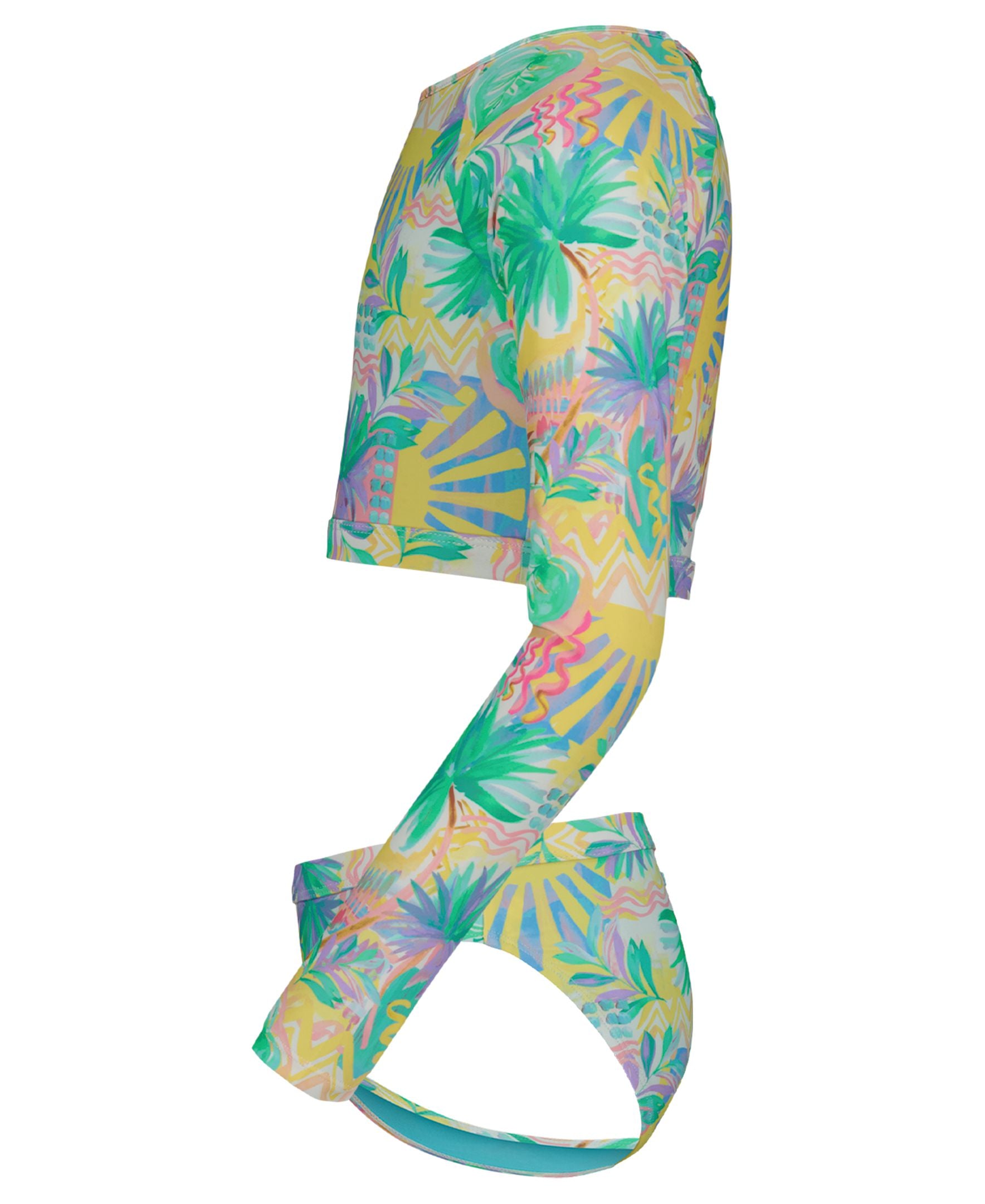 Girls' Palm Sun Crop Rashguard Swim Set - Roxy