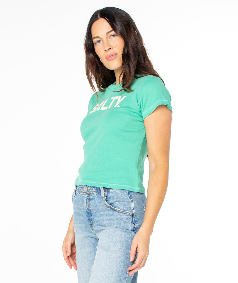 Salty College 90s Baby Tee - Winter Green Salty College - Roxy