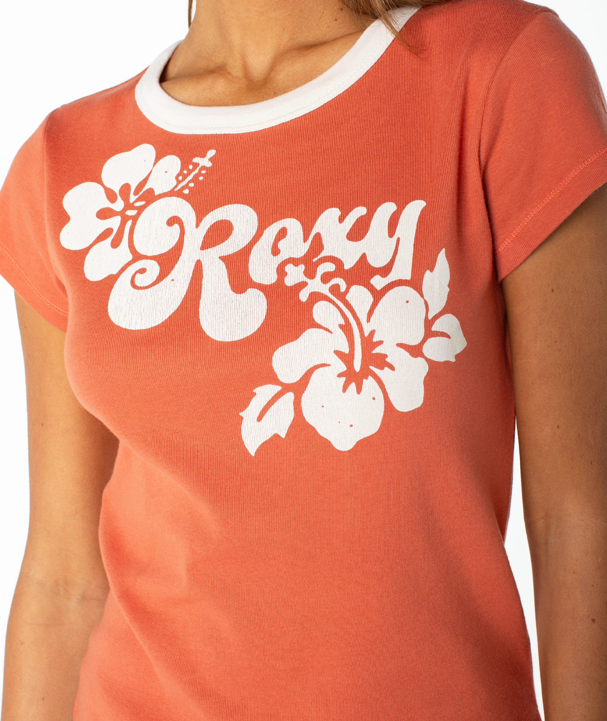 【シカ】ROXY Hibiscus View 90s Baby Tee - Roxy