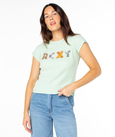 Roxy Patchwork 90s Baby Tee