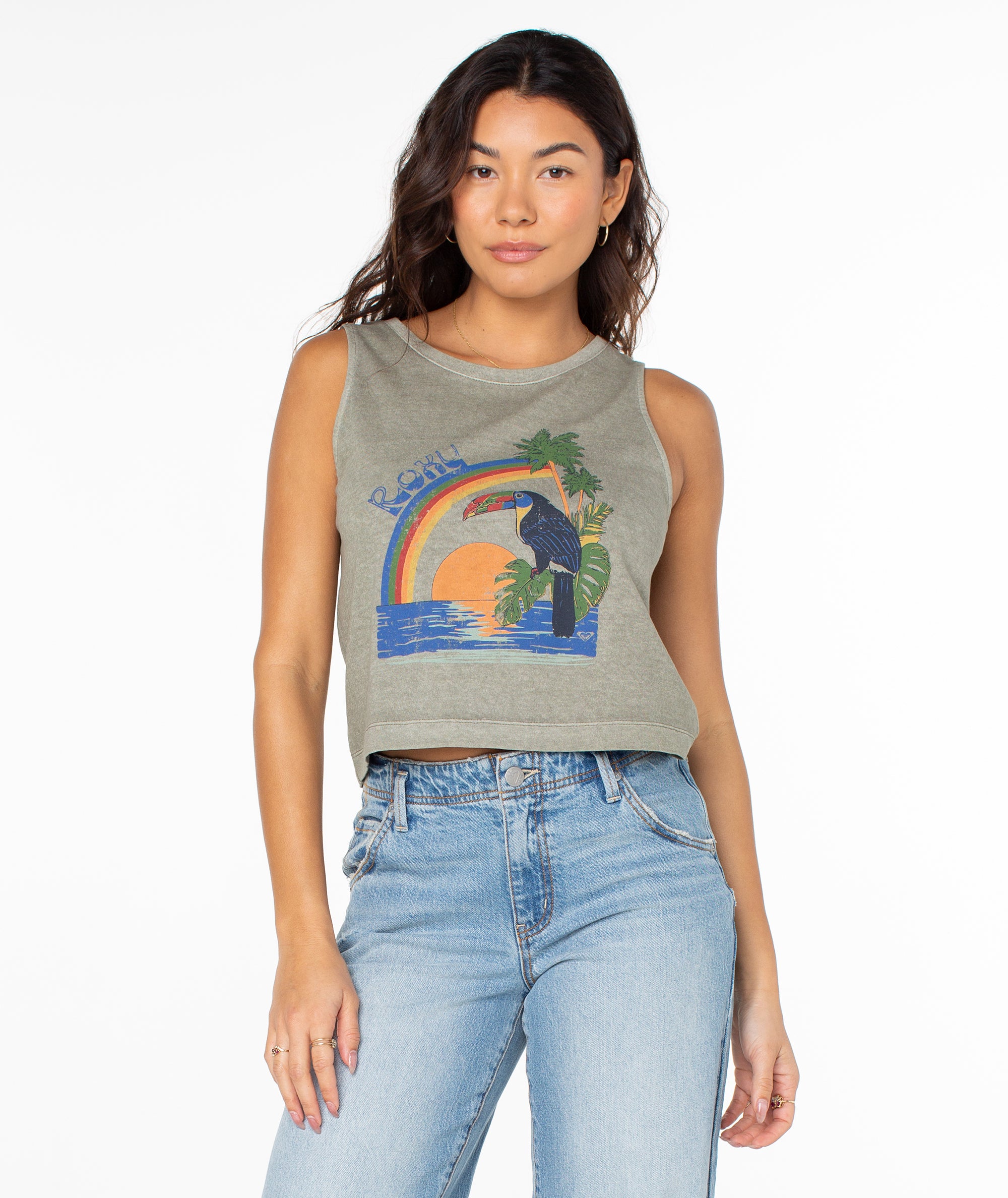 Vintage Toucan Wildflower Tank - Roxy
