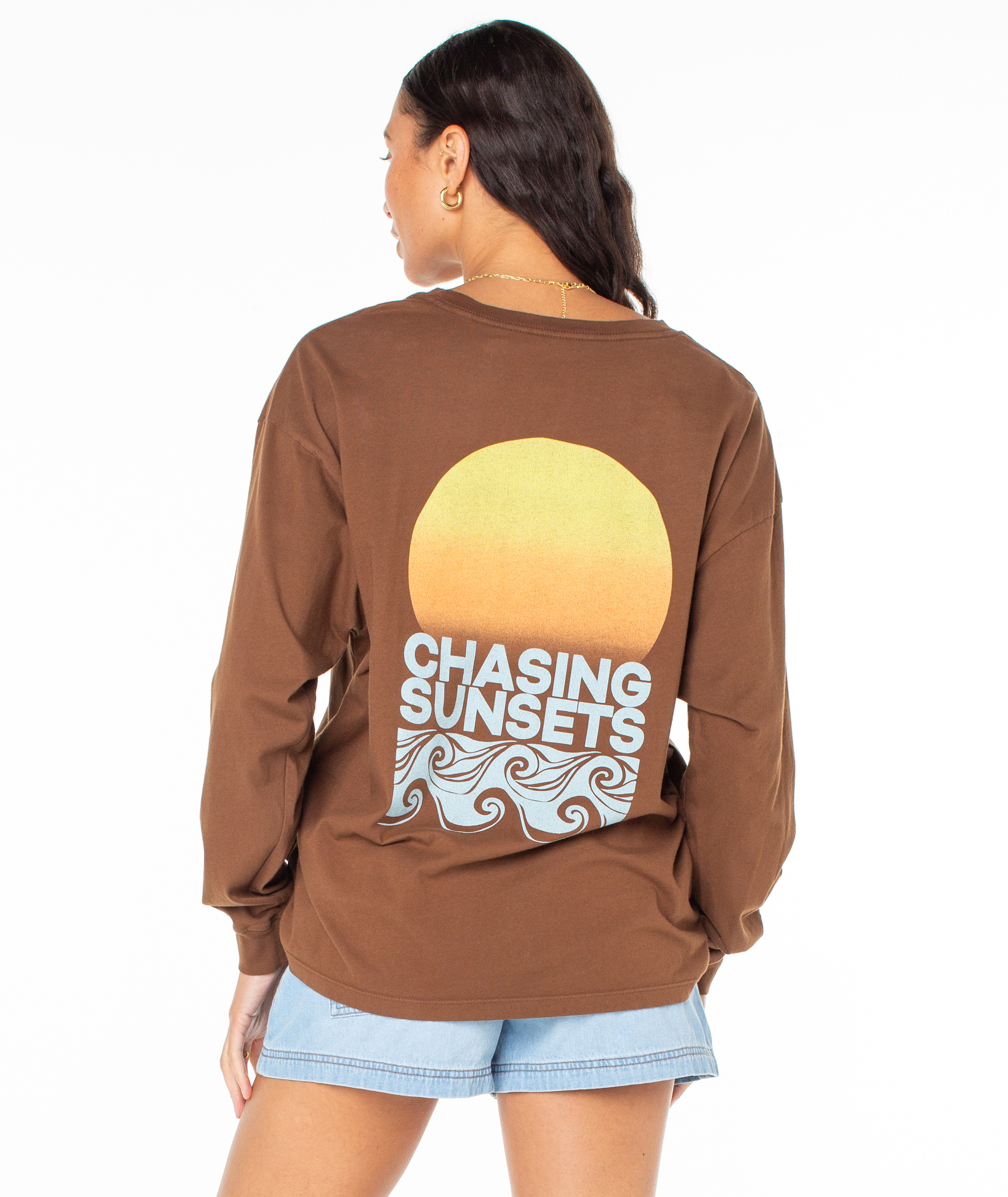 Chasing Sunsets Tee - Tiramisu Chasing Sunsets - Roxy