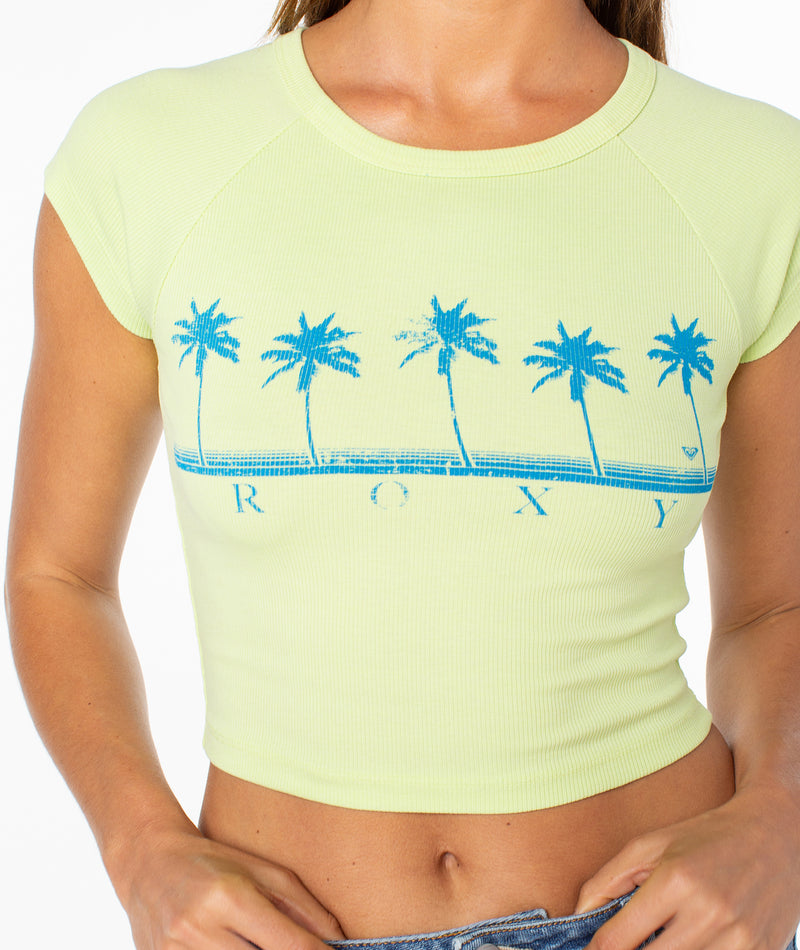 Five Palm Stripe Tee - Roxy 