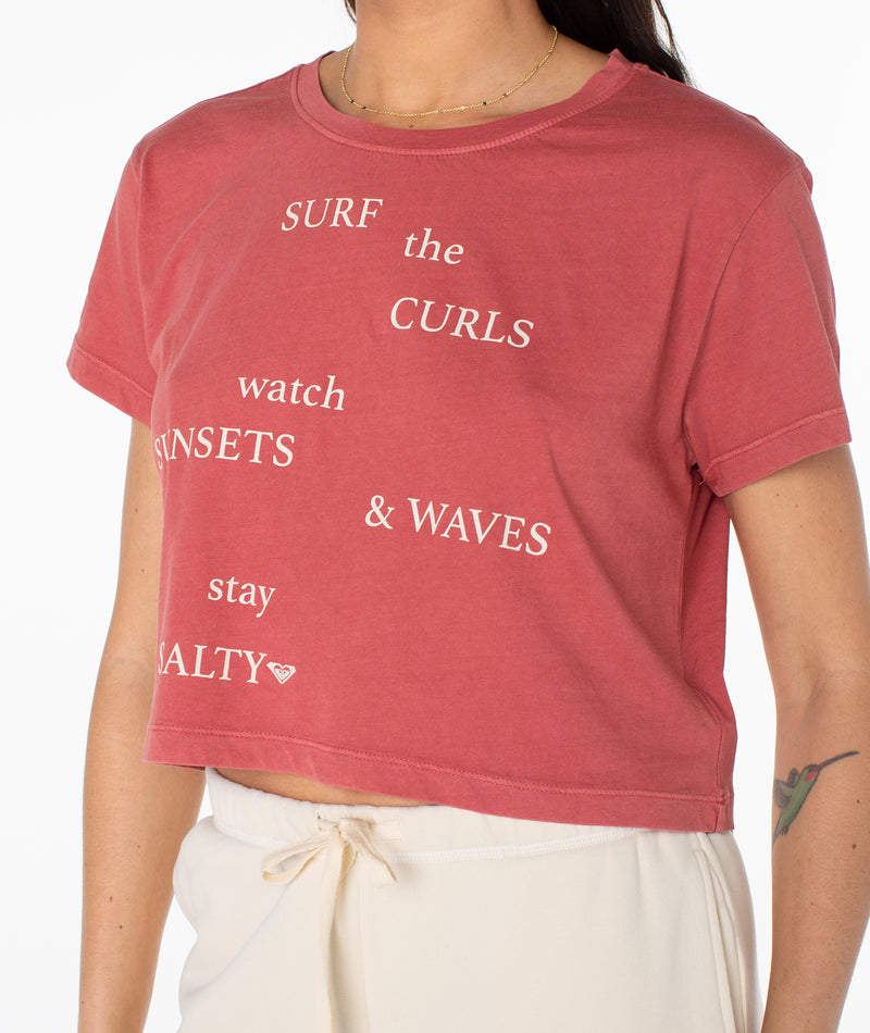 Surf Poem Cropped Boxy Tee