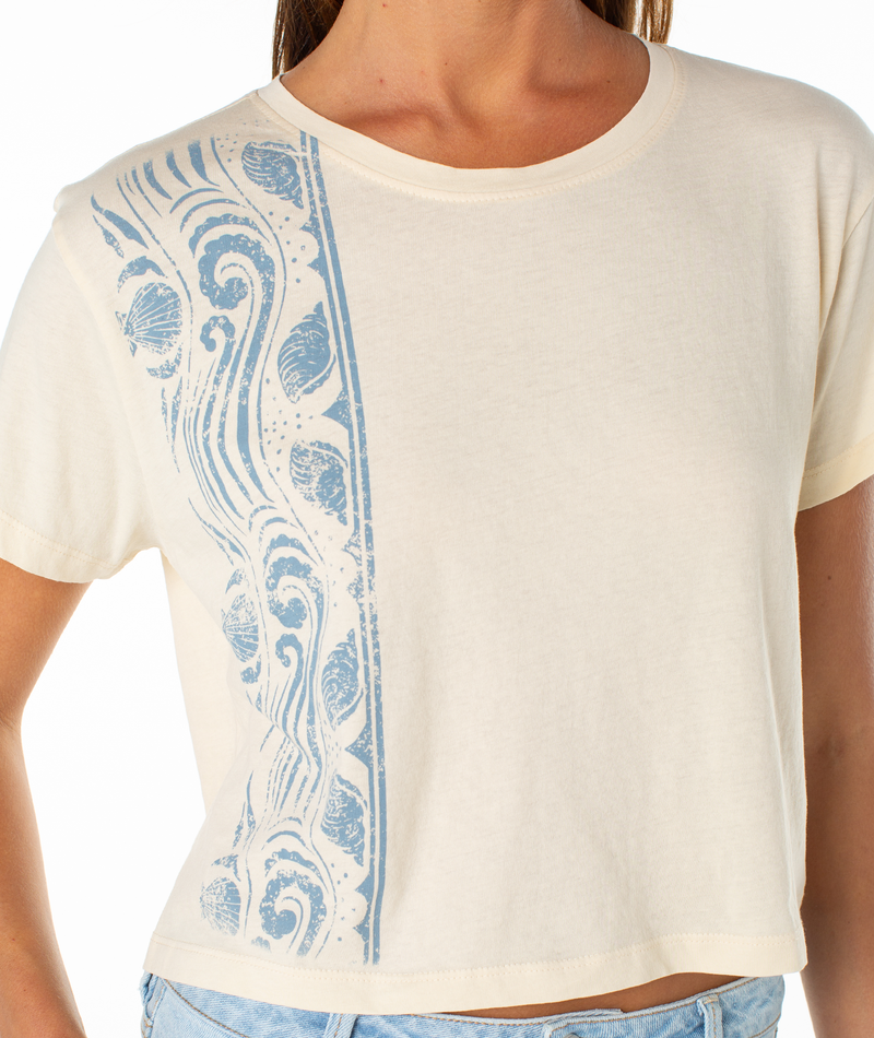 Sealife Border Cropped Boxy Tee