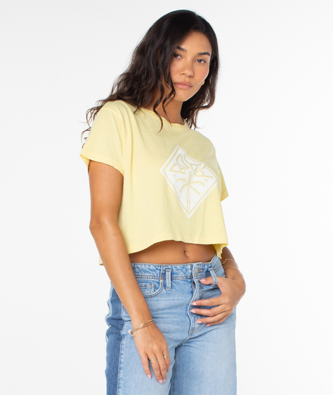 Wave Riders Cropped Tee - Snapdragon Wave Riders - Roxy