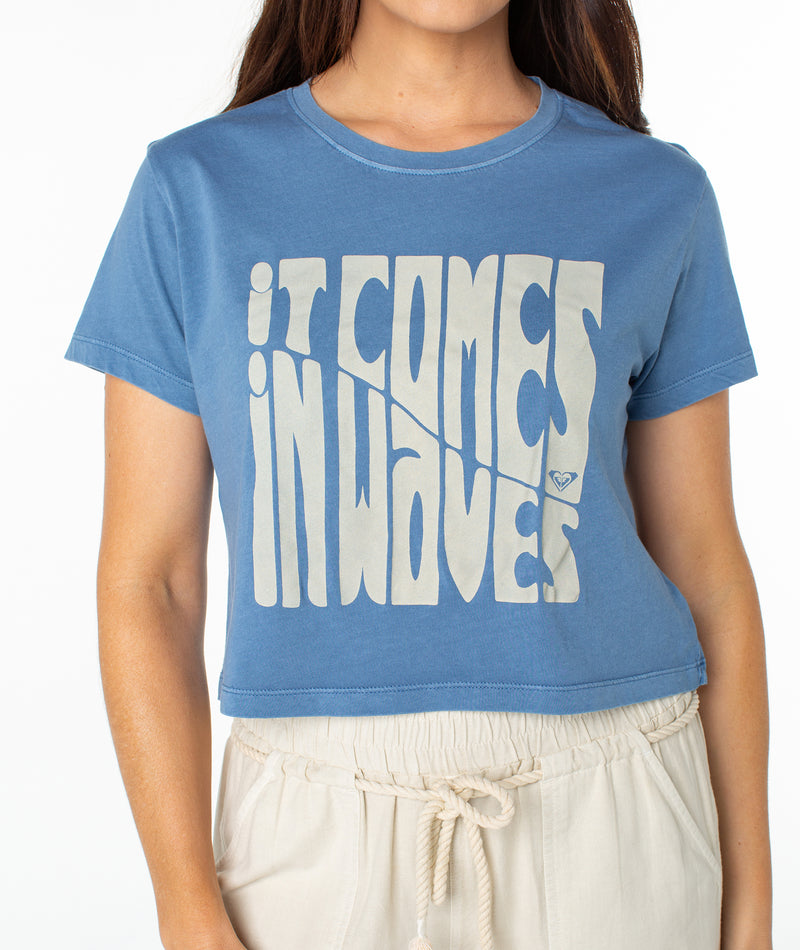 Comes In Waves Cropped Boxy Tee