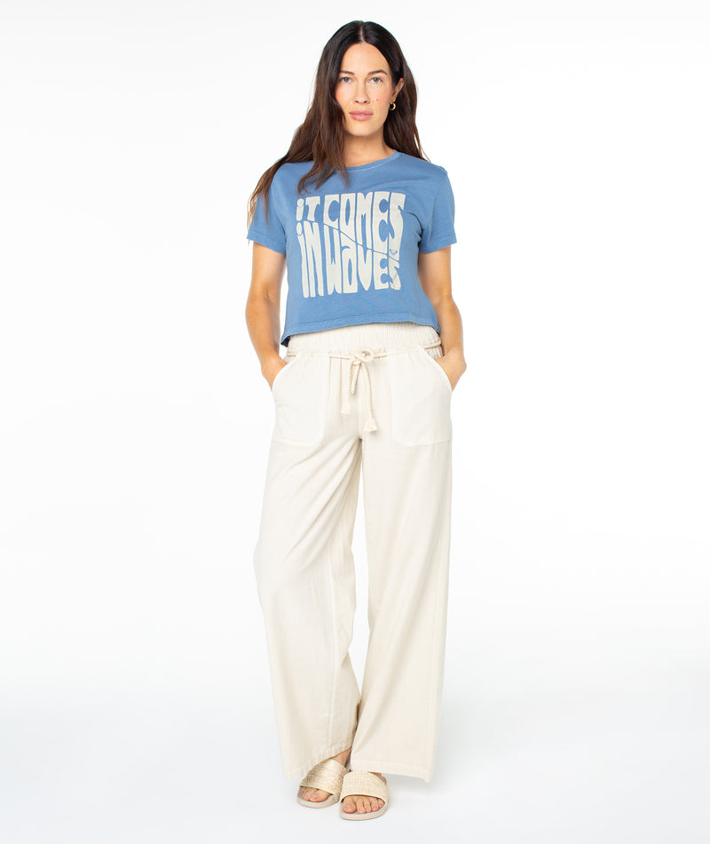 Comes In Waves Cropped Boxy Tee