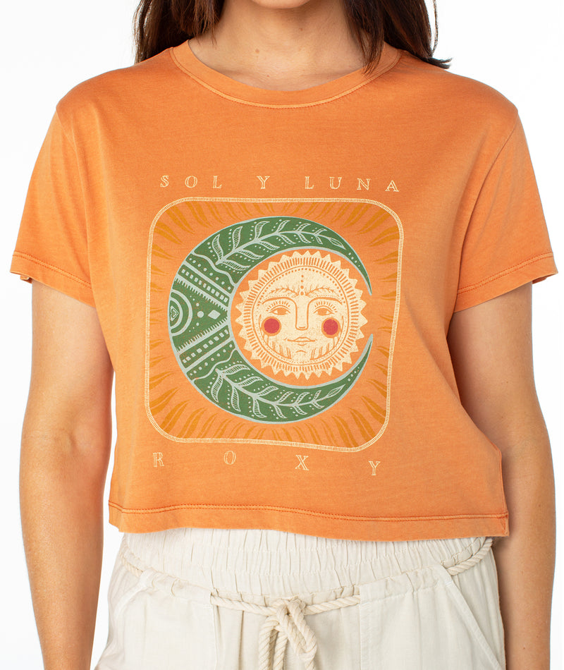 Sol Y Luna Cropped Boxy Tee