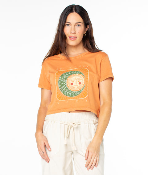 Sol Y Luna Cropped Boxy Tee