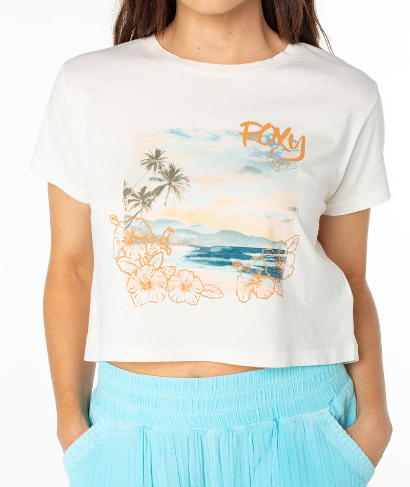 Beach Collage Cropped Boxy Tee