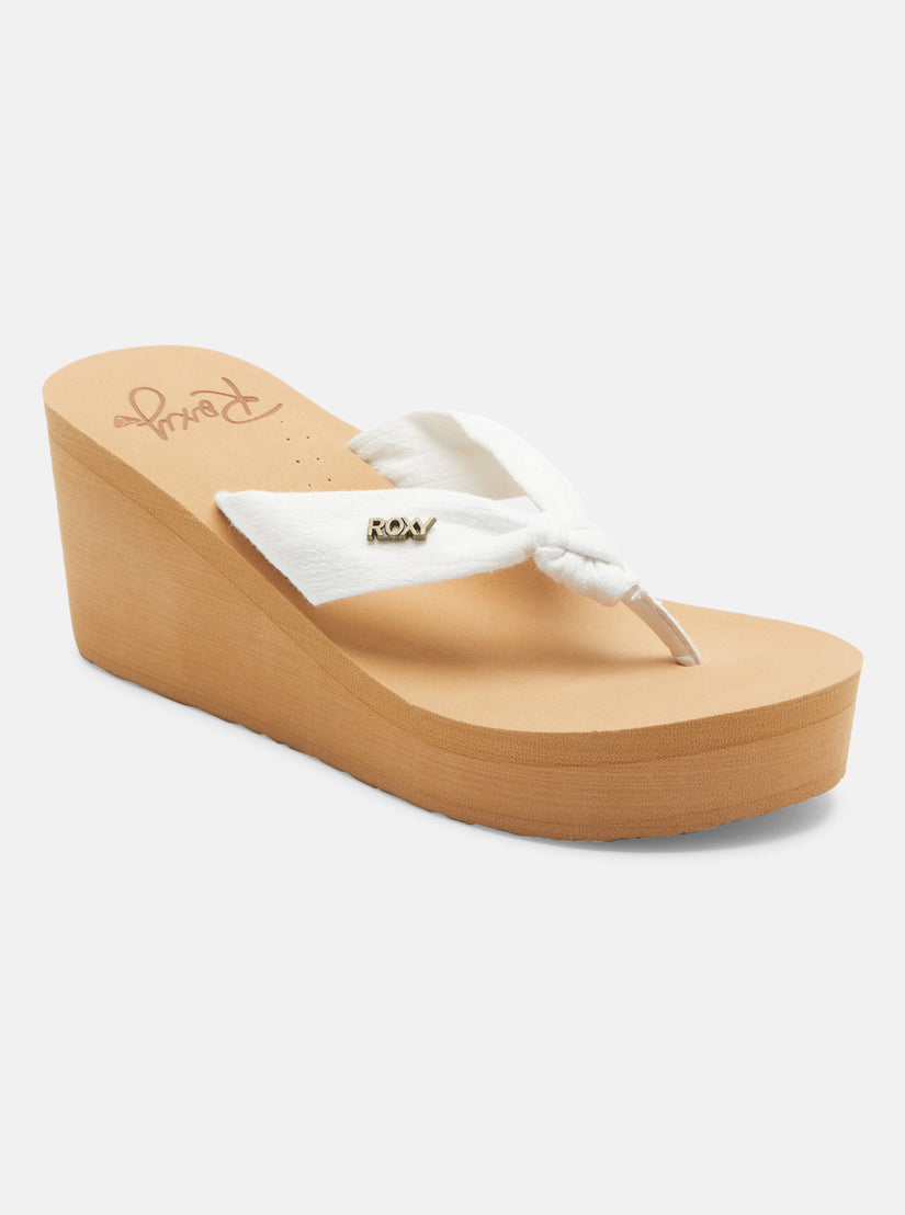 Mellie Platform Wedge Sandals - White