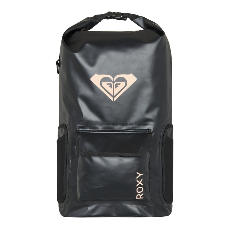 The Need It Backpack by Roxy is designed in anthracite and makes it easy to carry your surf gear. It features a spacious front pocket, the iconic Roxy logo, and light-colored ROXY text on the lower front. With a roll-top closure and side mesh pockets, it’s perfect for stashing essentials like your wetsuit or other accessories.