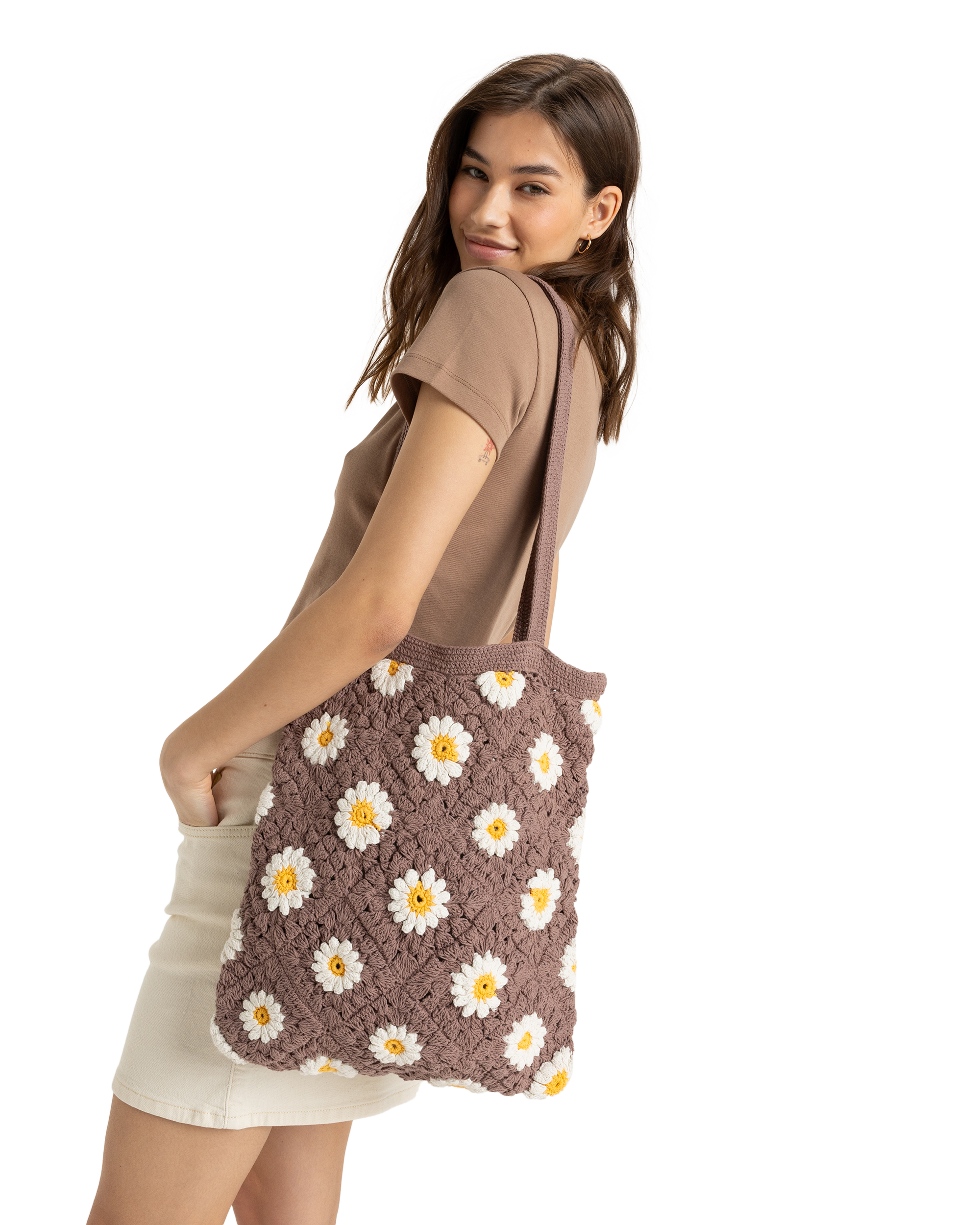 Wandering Beach Crochet Tote Bag - Roxy