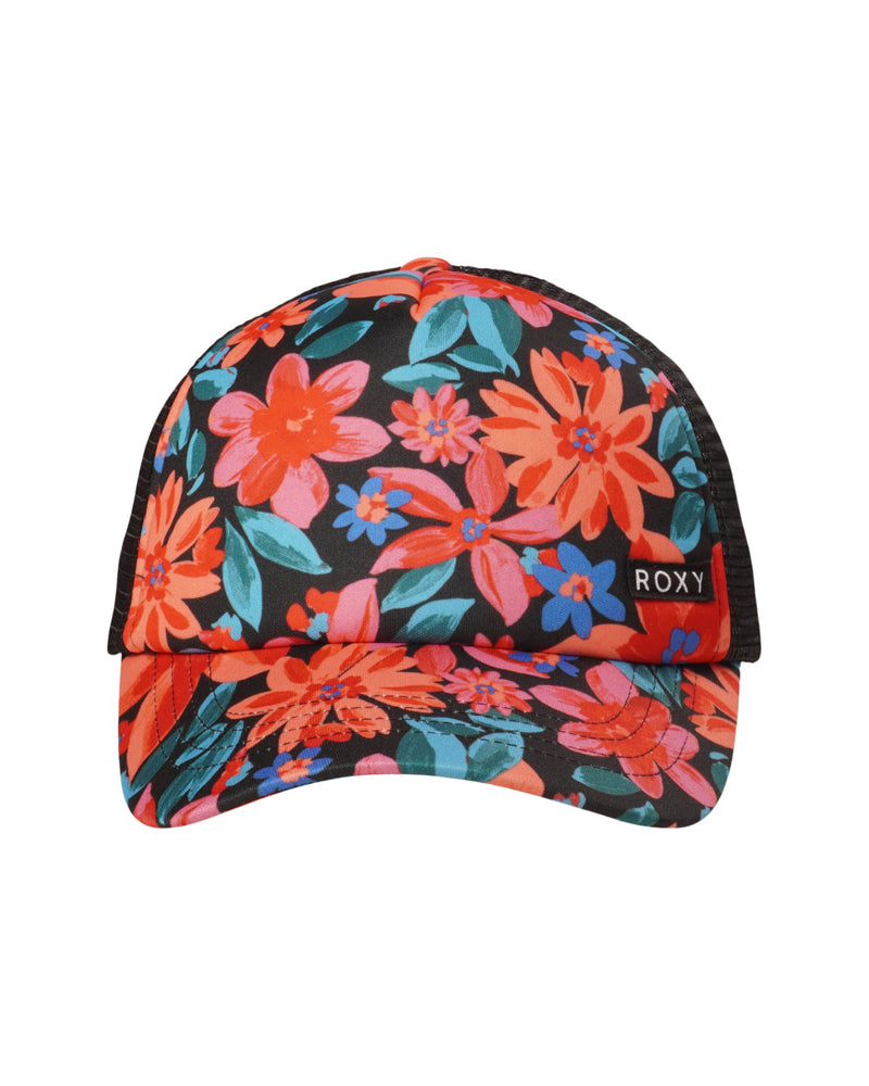 Roxy Girls Honey Coconut Trucker - Anthracite Floral Fiesta Rg S - Roxy