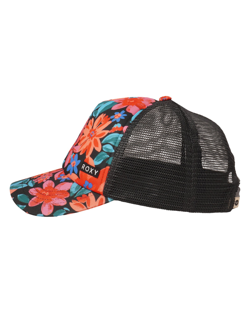 Roxy Girls Honey Coconut Trucker - Anthracite Floral Fiesta Rg S - Roxy