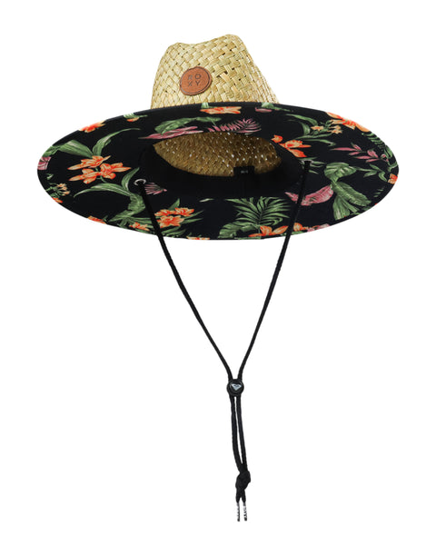 Pina To My Colada Straw Panama Hat - Island Escapade Anthracite - Roxy