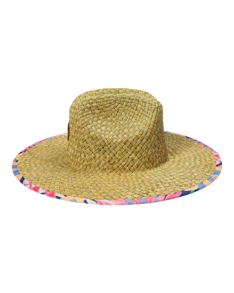 Roxy Girls Pina To My Colada Straw Panama Hat - Golden Hour Coastal Fjord - Roxy