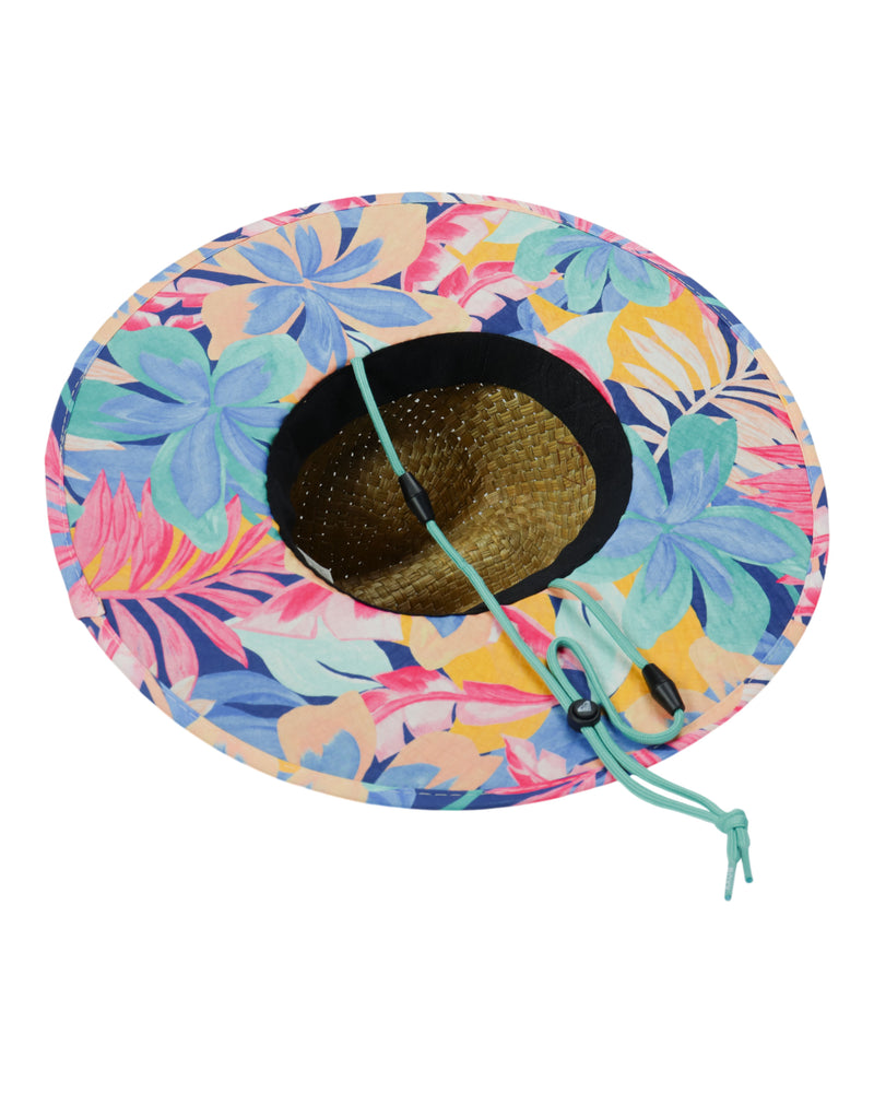 Roxy Girls Pina To My Colada Straw Panama Hat - Golden Hour Coastal Fjord - Roxy