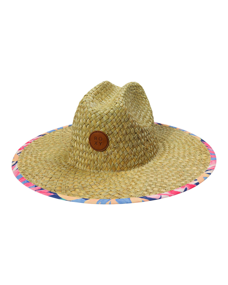 Roxy Girls Pina To My Colada Straw Panama Hat - Golden Hour Coastal Fjord - Roxy