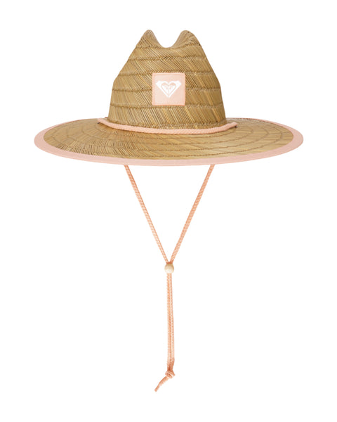 Roxy Girls Tomboy Straw Panama Hat - Peach Pearl - Roxy