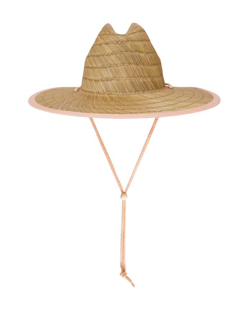 Roxy Girls Tomboy Straw Panama Hat - Peach Pearl - Roxy