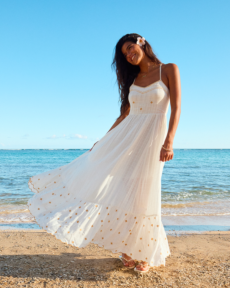 beach wear maxi dress Pink Floral Print - V-Neck Summer Long Dress in Pink - Women's Boho Fashion Flared, A-line Perfect for summer vibes Strapless Side Slit Maxi Dress,