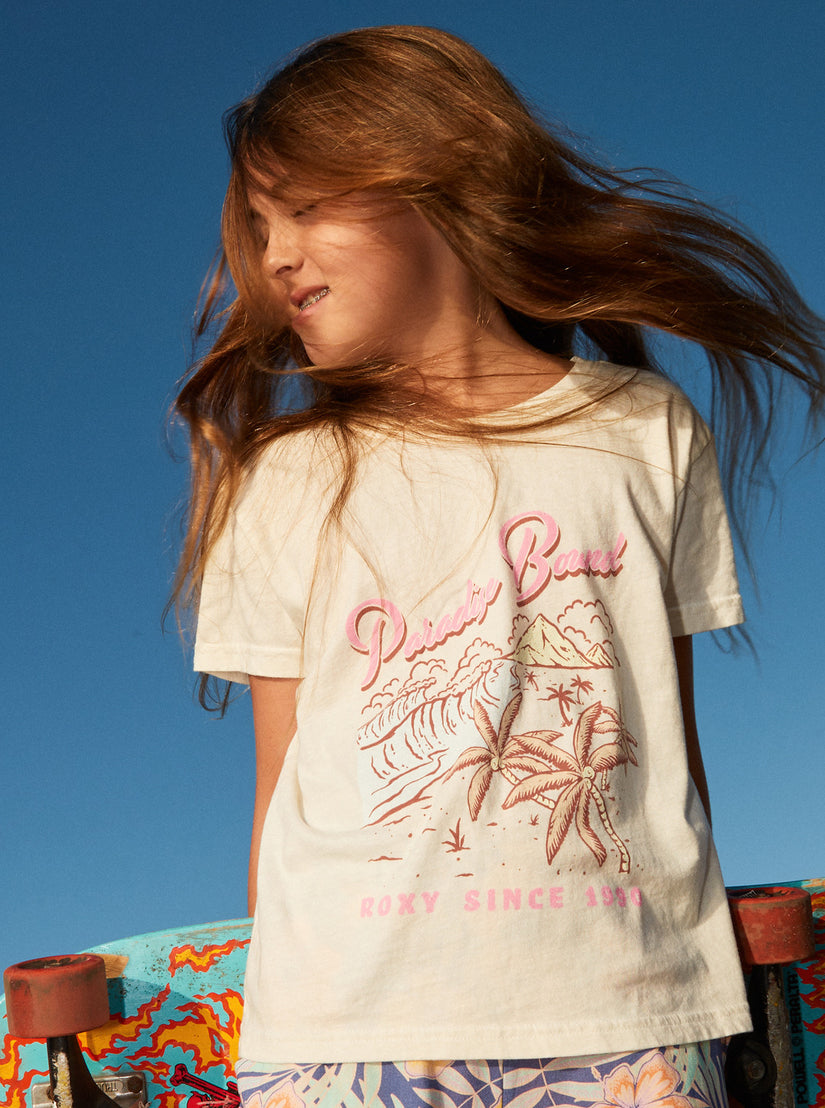 Girls 4-16 Paradise Bound Friend T-Shirt - Egret