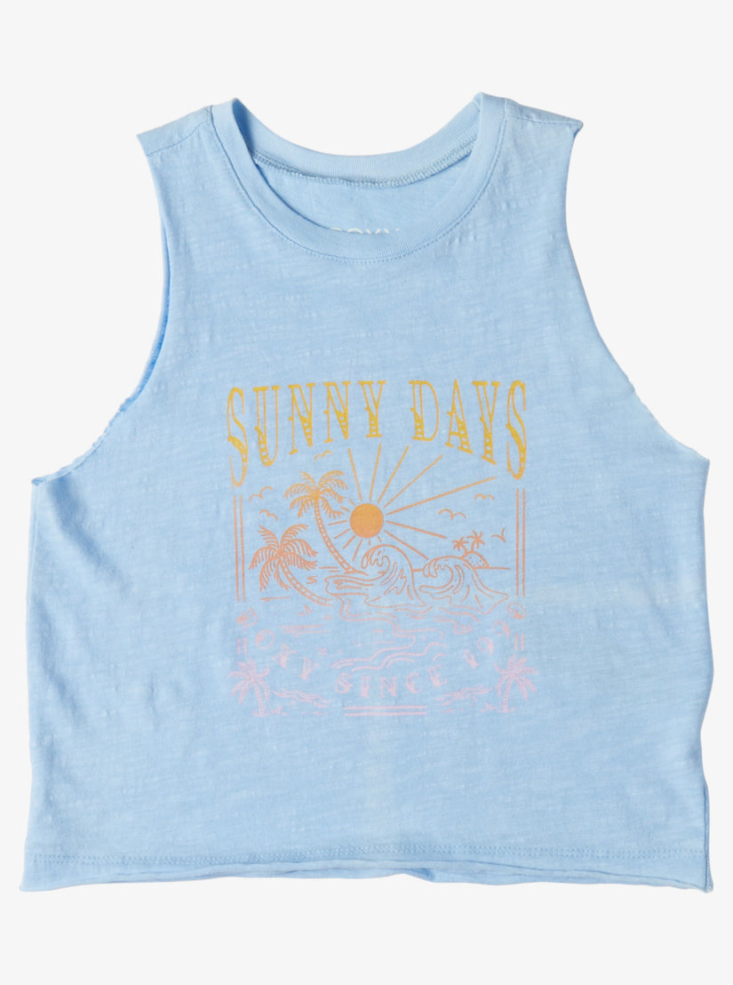 Girls 4-16 Sunny Days Muscle Tank Top - Bel Air Blue