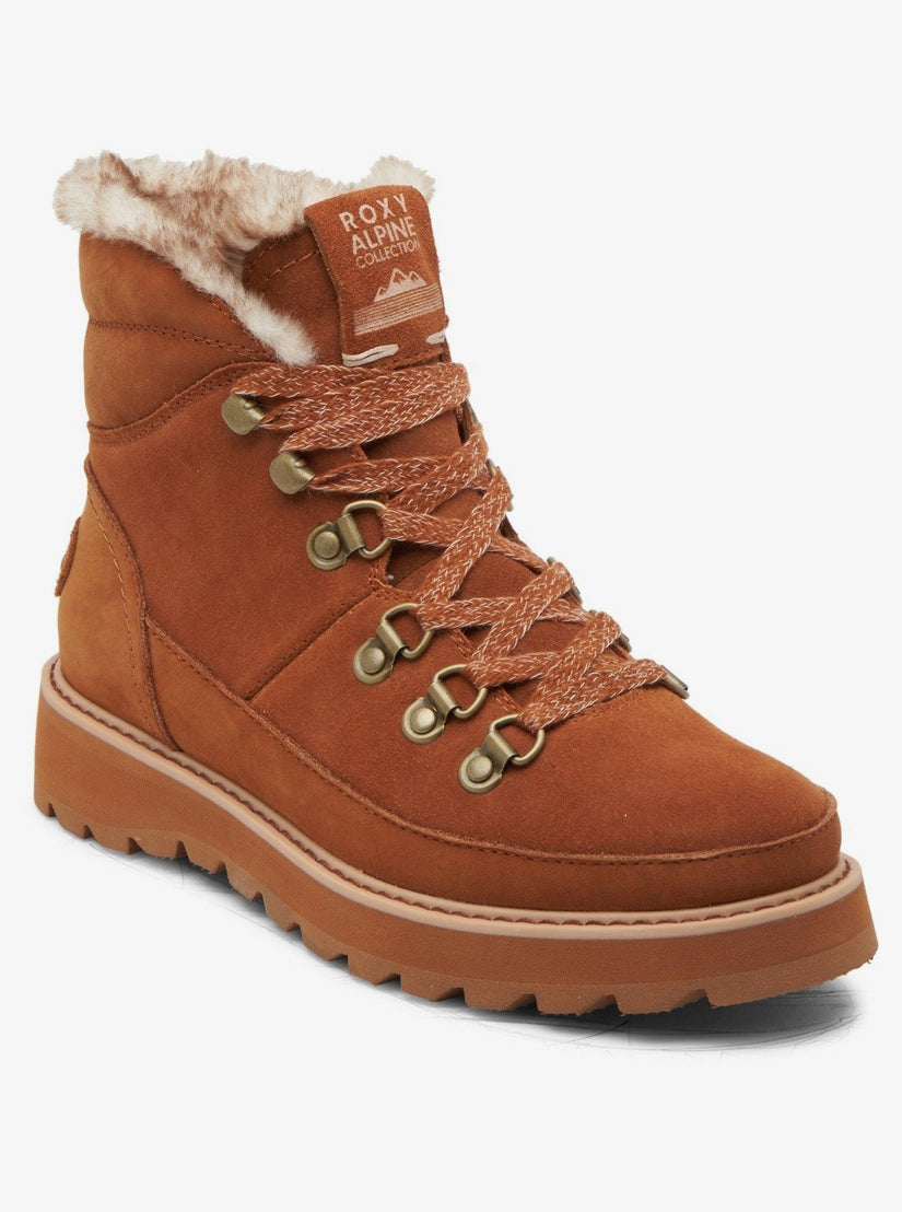 Sadie Lace-Up Boots - Chestnut Brown