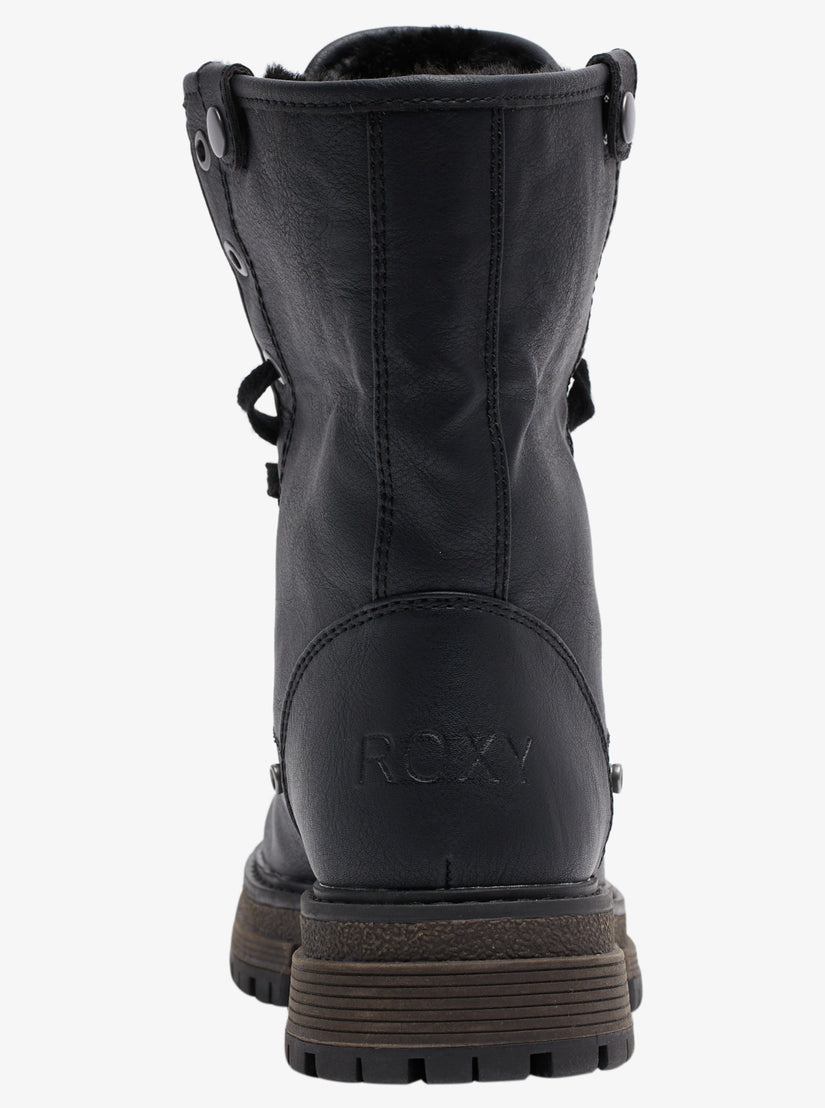 Bruna Lace-Up Boots - Black