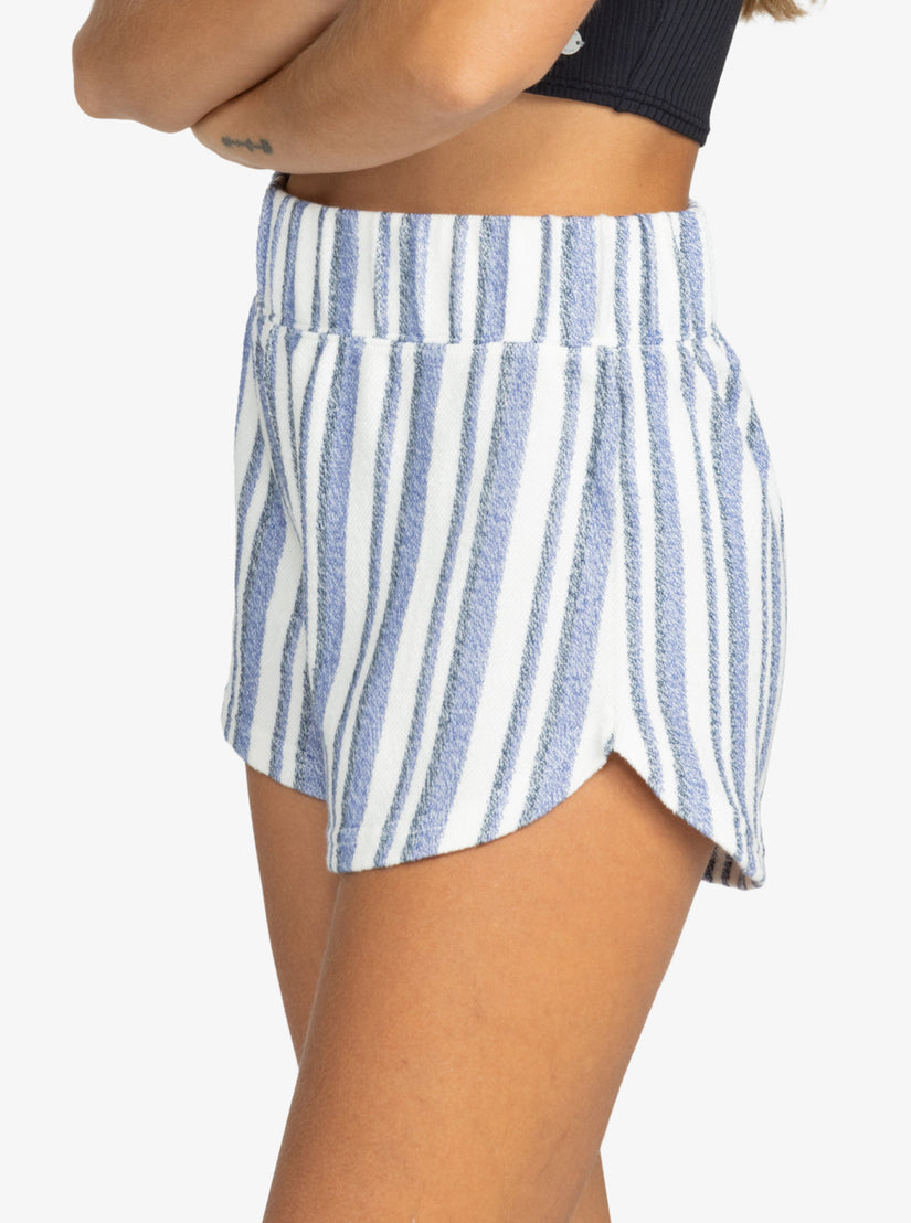 Drop A Wave Shorts - Bijou Blue Small Silk Stripe