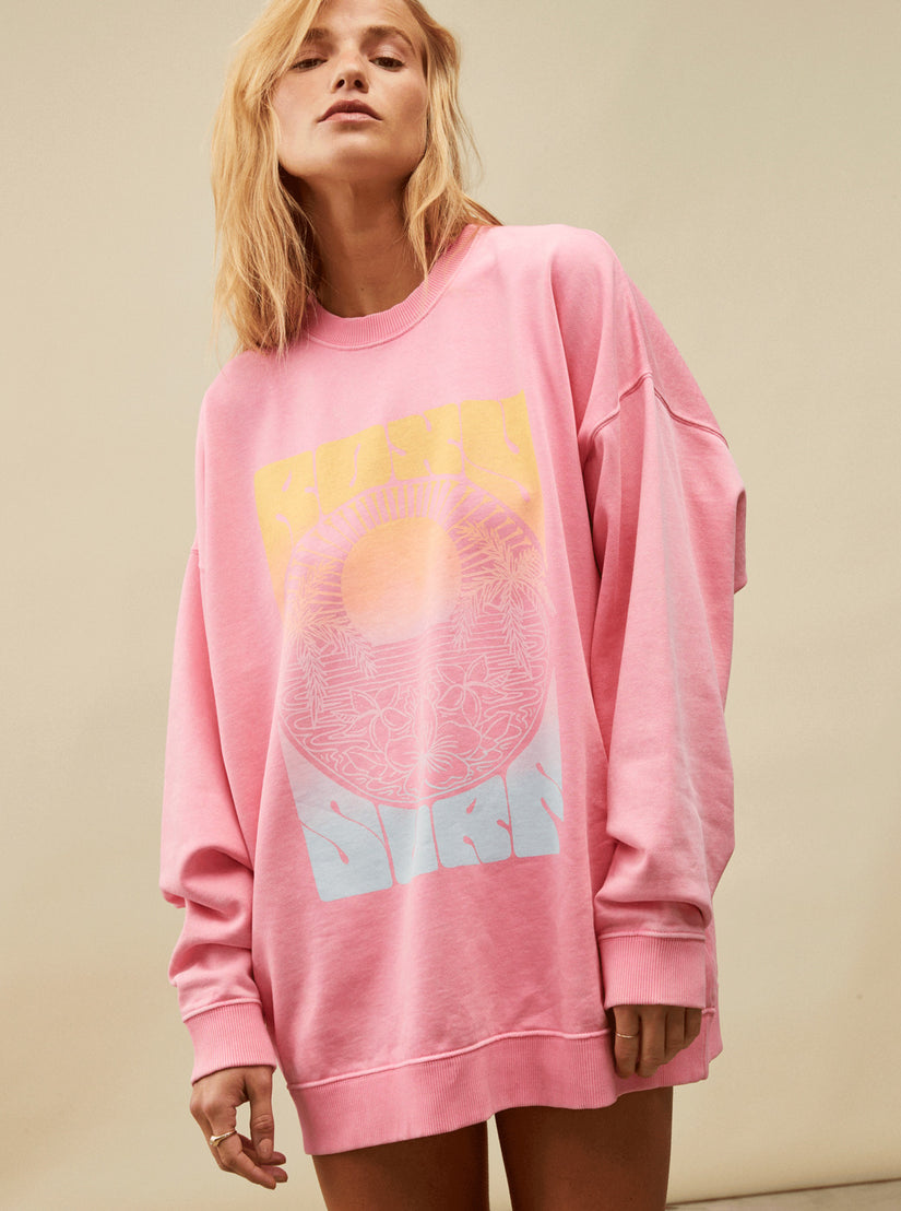 Lineup Oversized Sweatshirt - Sachet Pink