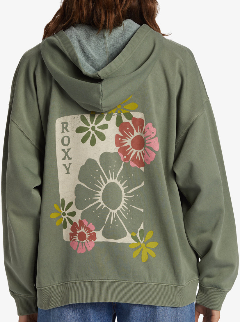 Lineup Oversized Zip-Up Hoodie - Agave Green