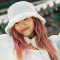 Chloe Kim Sherpa Bucket Sun Hat - Halogen Blue Clouds