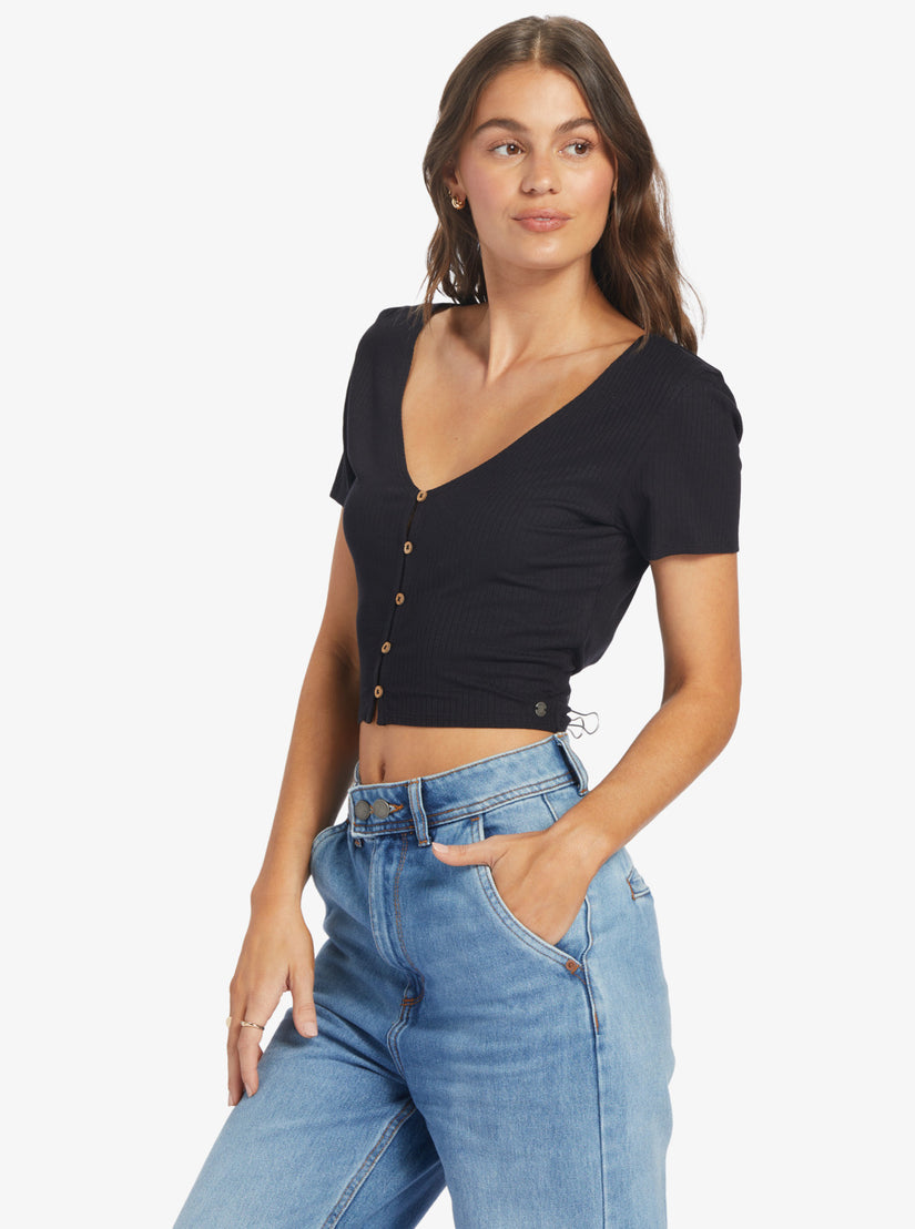 Born With It Crop Top - Anthracite