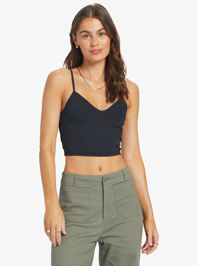 Roxy Brami Solid Cami Top - Anthracite