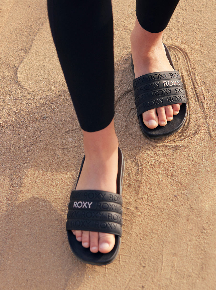 Slippy Water-Friendly Sandals - Black/M Gold