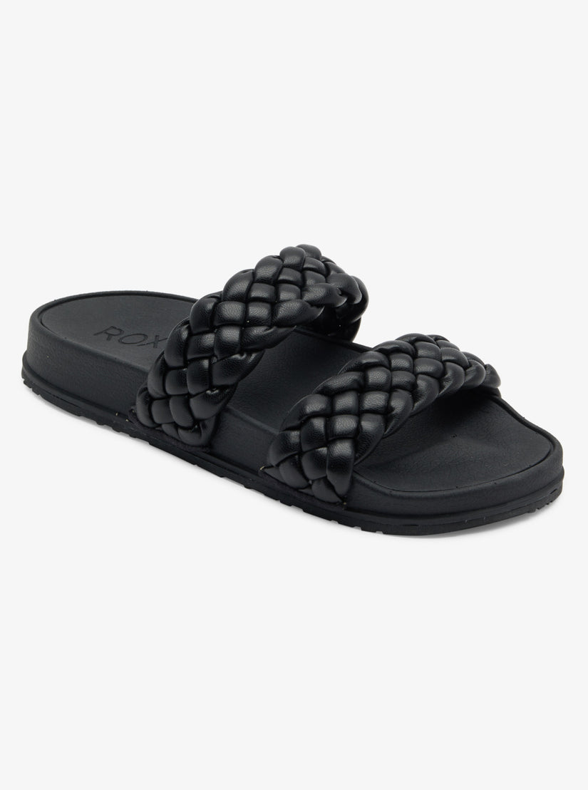 Slippy Braided Water-Friendly Sandals - Black