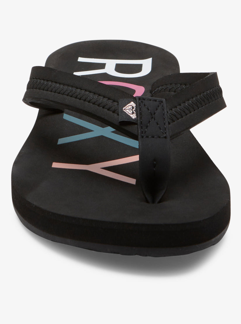  Roxy Girl's Vista Flip Flop Sandal, Black 20, 1 M US Girls