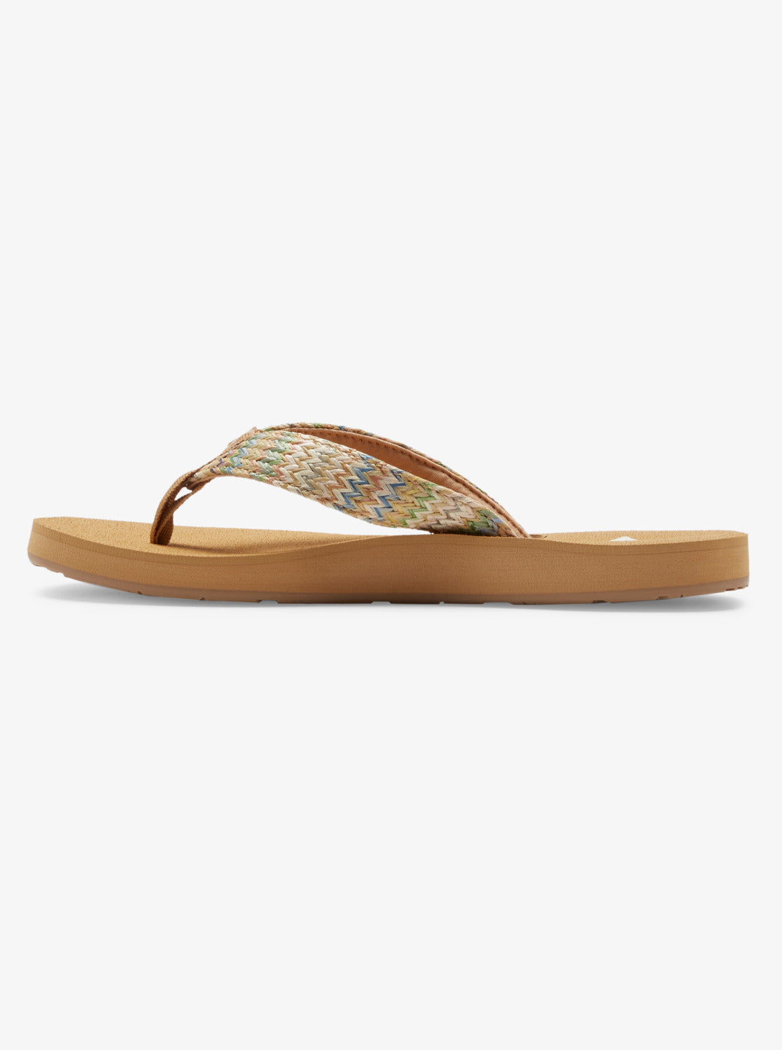 Roxy PORTO RAFFIA - T-bar sandals - fall leaf/multi-coloured/multi