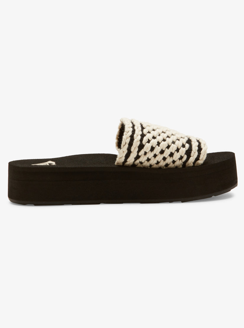 Dayzie Slide Sandals - Black/White