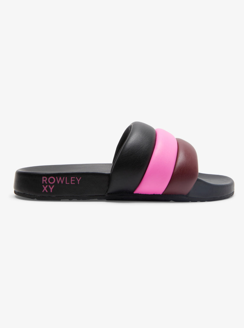 ROWLEY X ROXY Puff It Slider Sandals - Black Multi